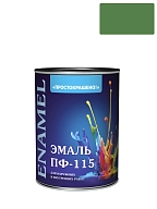 Эмаль ПФ-115 универсальная алкидная Простокрашено зеленая 0,8 кг