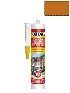 Герметик силиконовый универсальный Soudal коричневый 280 мл.