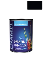Эмаль ПФ-115 универсальная алкидная Простокрашено черная 0,8 кг