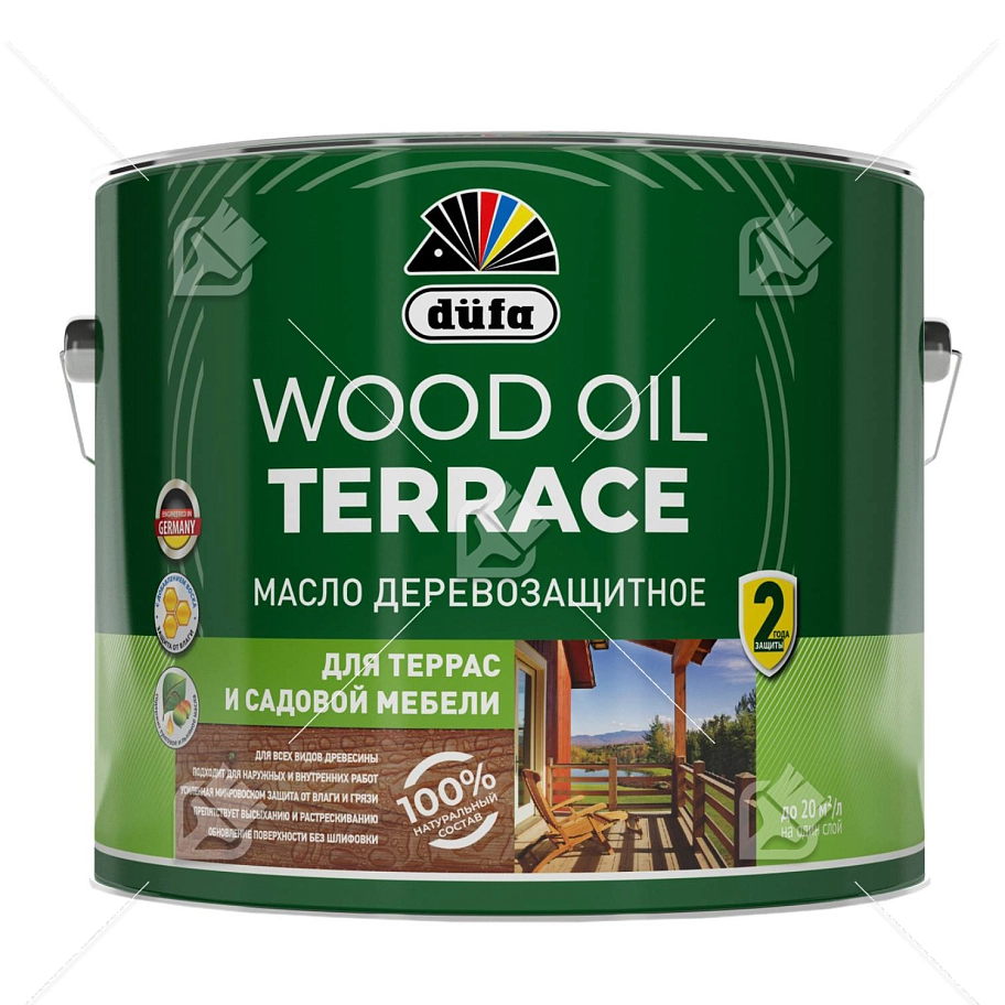 Масло деревозащитное для террас и садовой мебели Dufa Wood Oil Terrace палисандр 9л
