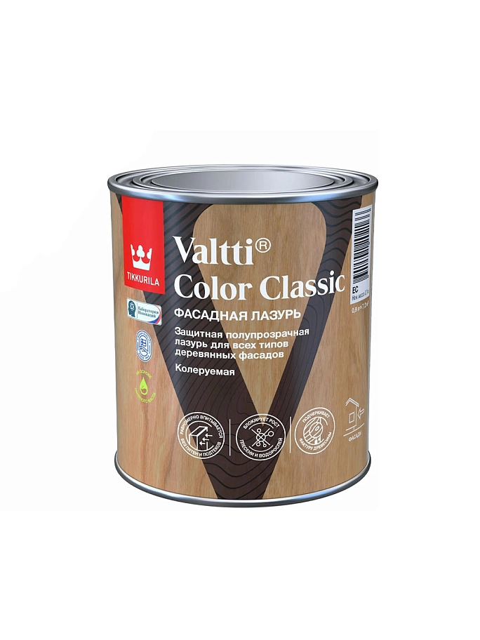 Лазурь для деревянных фасадов Tikkurila VALTTI COLOR CLASSIC EC 0,9л