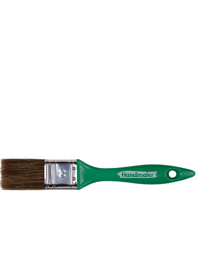 Handmaler Green / Хэндмалер Зеленый Кисть плоская смешанная щетина пластиковая ручка