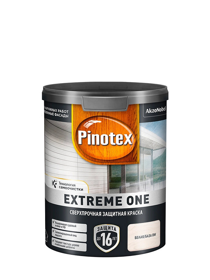 Pinotex Extreme One / Пинотекс Экстрим Уан Краска для деревянных фасадов акриловая полуматовая