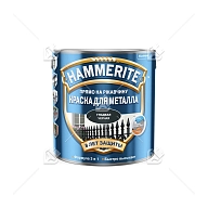 Краска для металлических поверхностей алкидная Hammerite гладкая черная 2,5 л