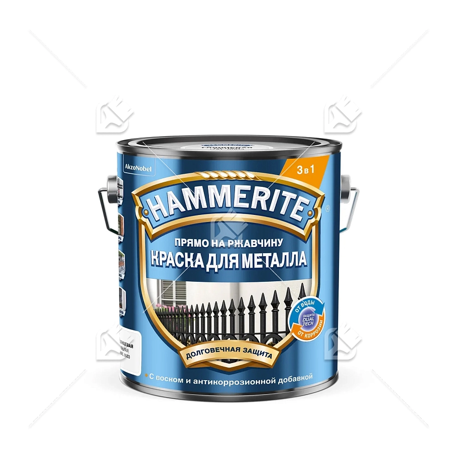Краска для металлических поверхностей алкидная Hammerite гладкая RAL 9003 белая 5 л