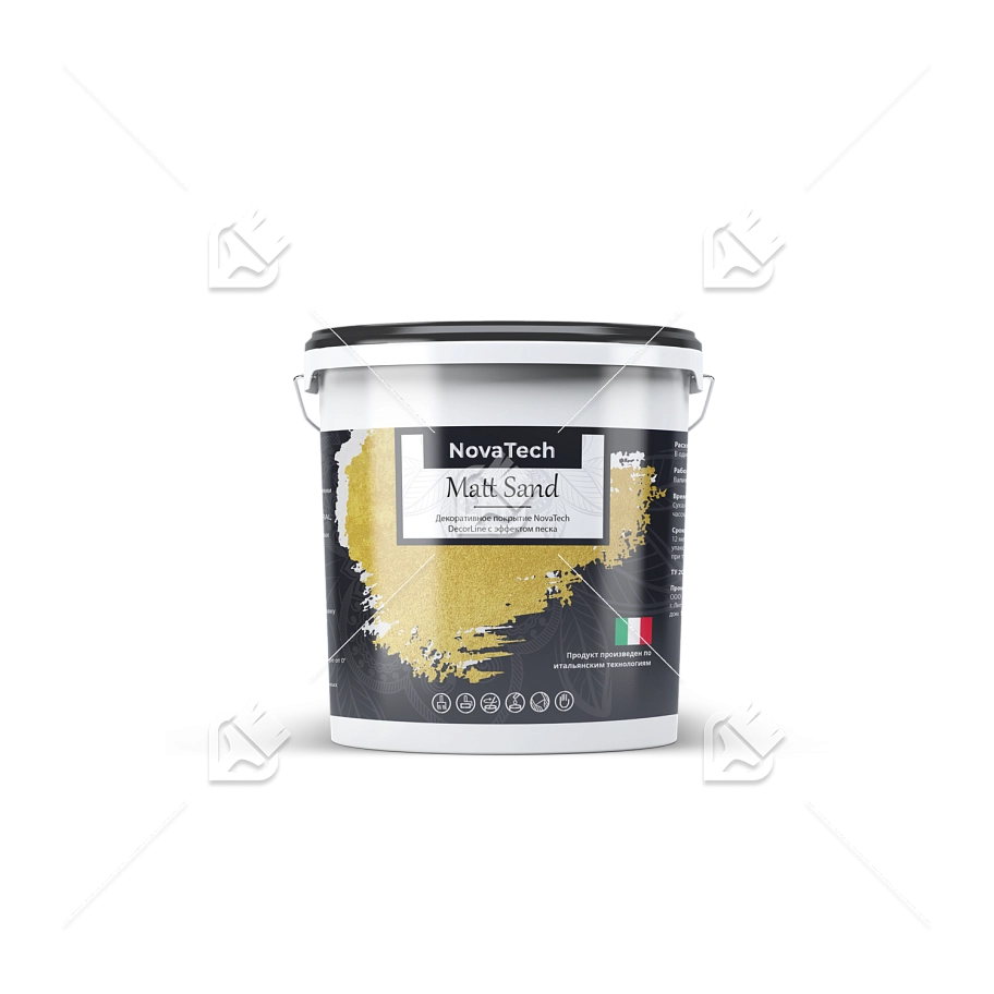 Покрытие декоративное NovaTech Matt Sand с эффектом песчаных вихрей матовый 1 л