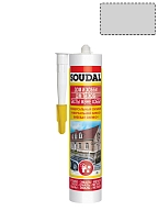 Герметик силиконовый универсальный Soudal серый 280 мл.