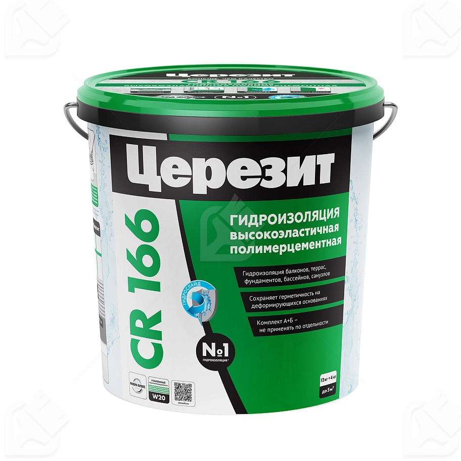 Состав гидроизоляционный двухкомпонентный Церезит CR 166 компоненты А и Б 16 кг