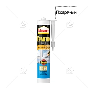 Герметик силиконовый для окон и стекол Момент прозрачный 280 мл.
