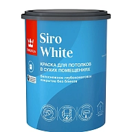 Краска для потолков Tikkurila SIRO WHITE A глубокоматовая 0,9л