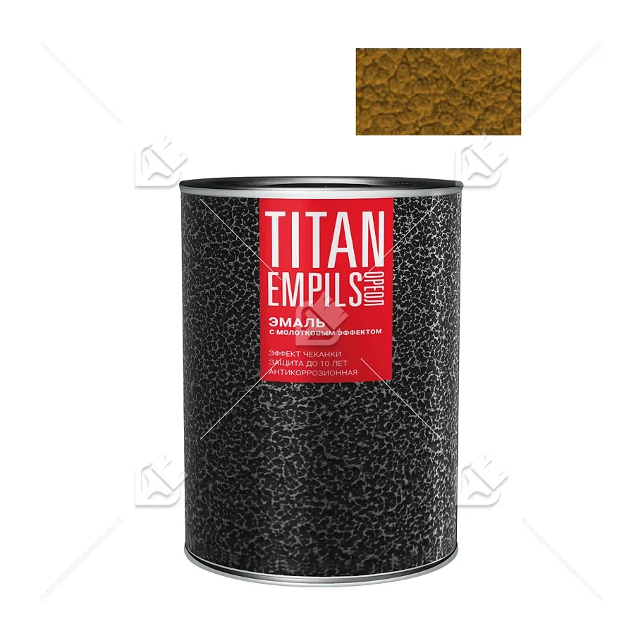 Эмаль для металлических поверхностей Ореол Титан молотковая медная 2,5 кг.
