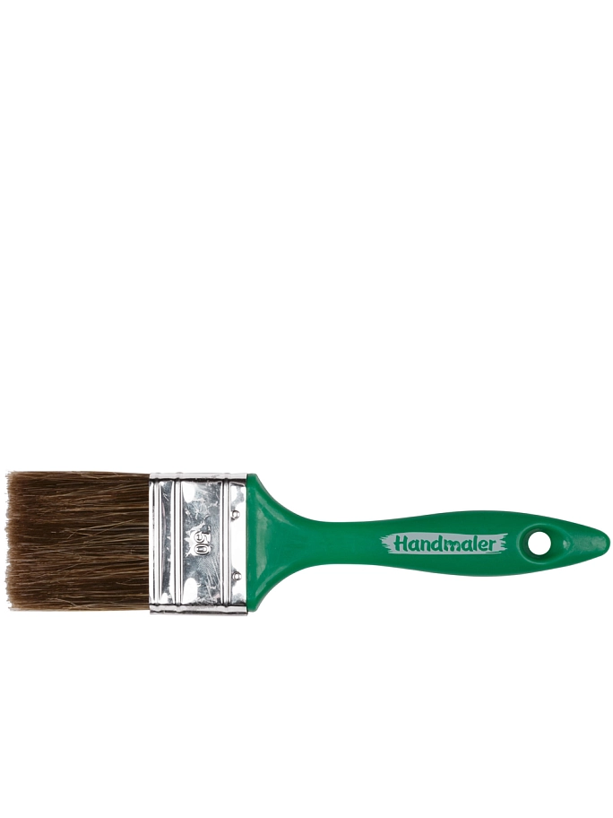 Handmaler Green / Хэндмалер Зеленый Кисть плоская смешанная щетина пластиковая ручка