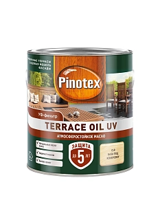 Масло для защиты древесины атмосферостойкое Pinotex Terrace Oil UV бесцветное 2,5 л