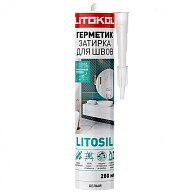 Герметик санитарный силиконовый Litokol Litosil черный графит 280 мл