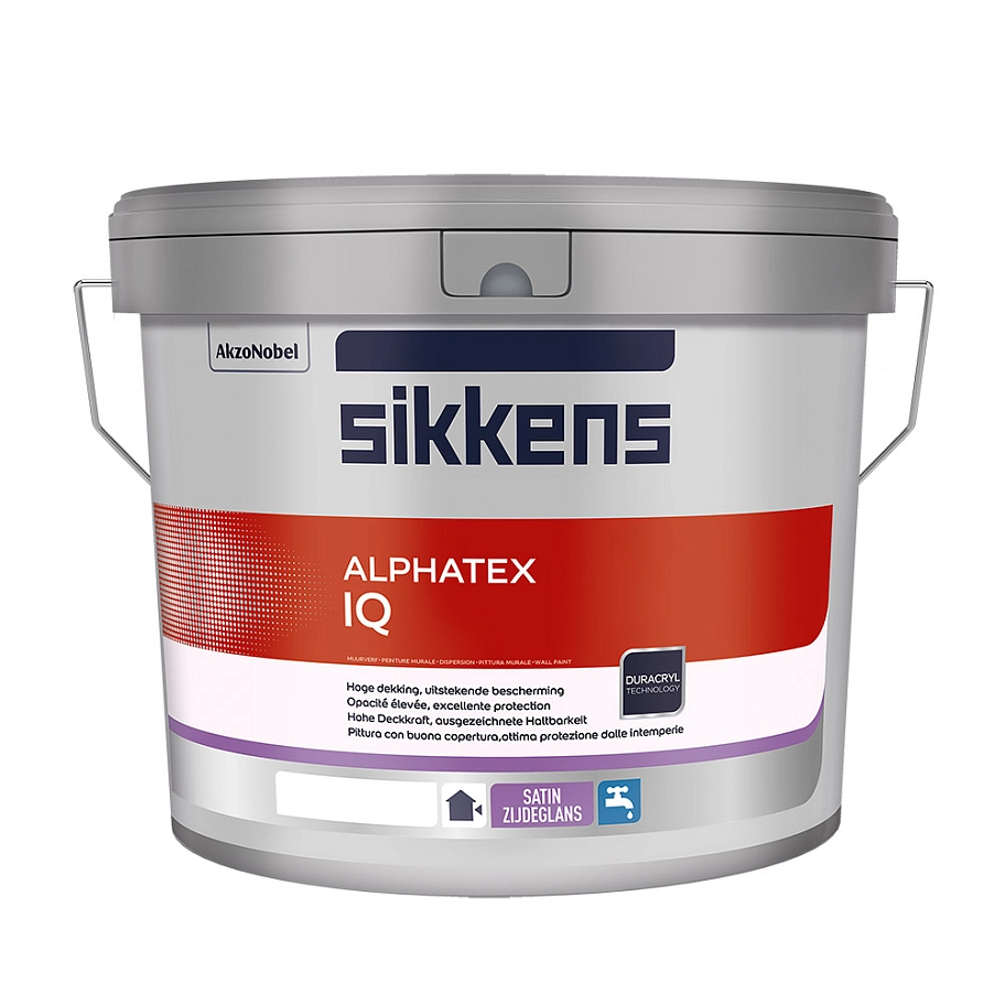 Sikkens Alphatex IQ / Сиккенс Альфатекс АйКью Краска для внутренних и наружных работ акриловая полуматовая