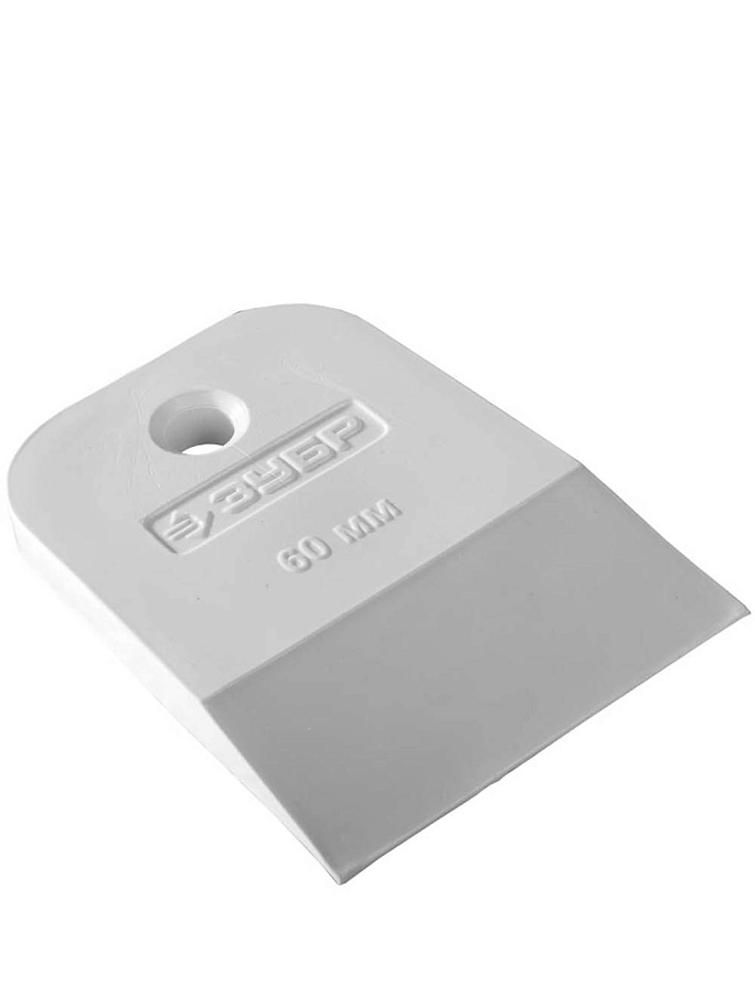 Шпатель Зубр Мастер резиновый, белый 60 мм.