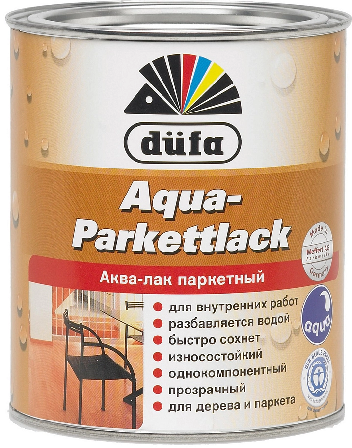 Dufa Aqua-Parkettlack / Дюфа Аква-Паркеттлак Лак паркетный на водной основе шелковисто-матовый
