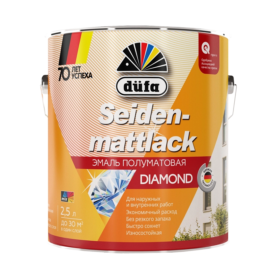 Dufa Seidenmattlack / Дюфа Сейденматлак Эмаль универсальная полуматовая