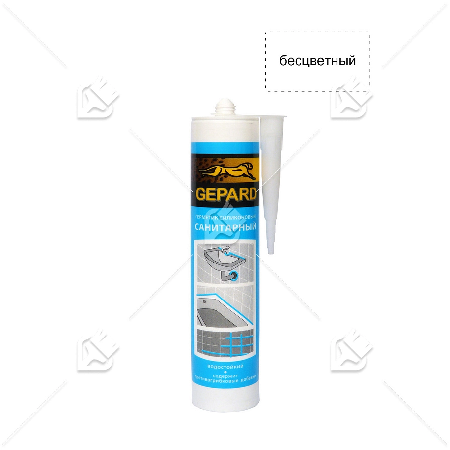 Герметик силиконовый санитарный Gepard CSS 664s бесцветный 280 мл.