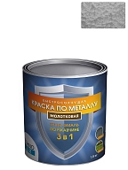 Грунт-эмаль 3 в 1 Технолюкс молотковая серебро 1,8 кг