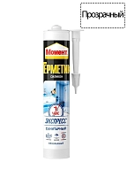 Герметик силиконовый санитарный Момент Экспресс прозрачный 280 мл.