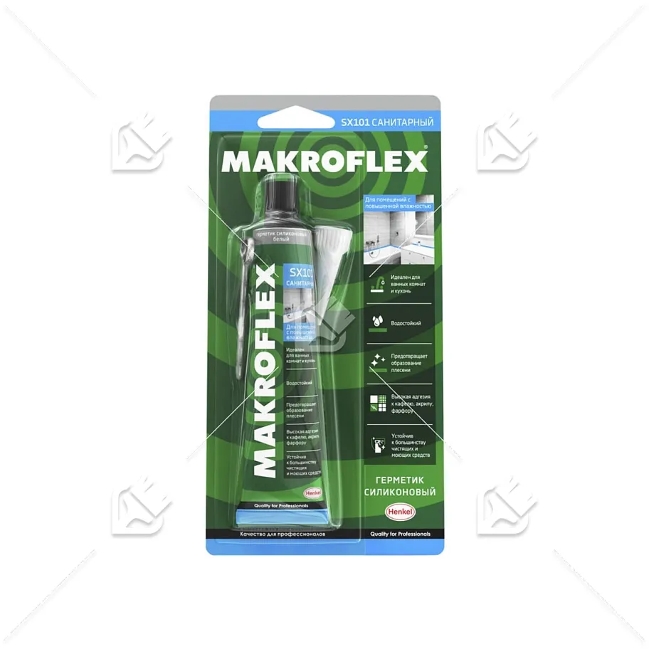 Герметик силиконовый санитарный Makroflex SX101 белый 70 мл.