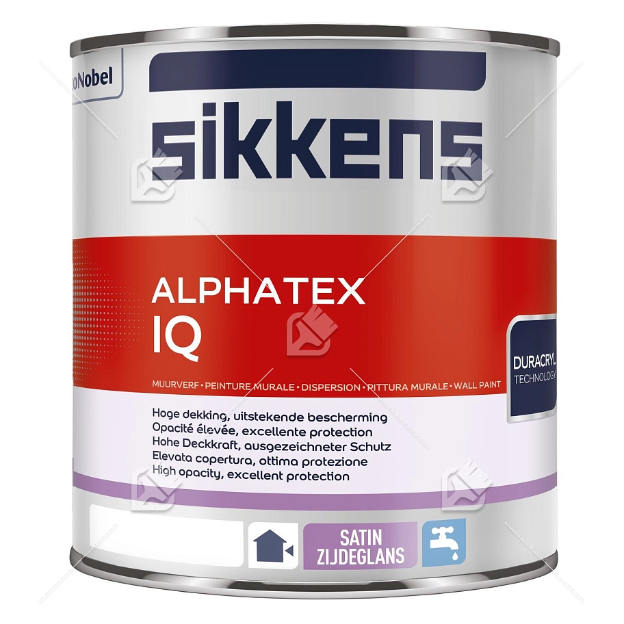 Краска для внутренних и наружных работ акриловая Sikkens Alphatex IQ полуматовая база BS N00 0,93 л.