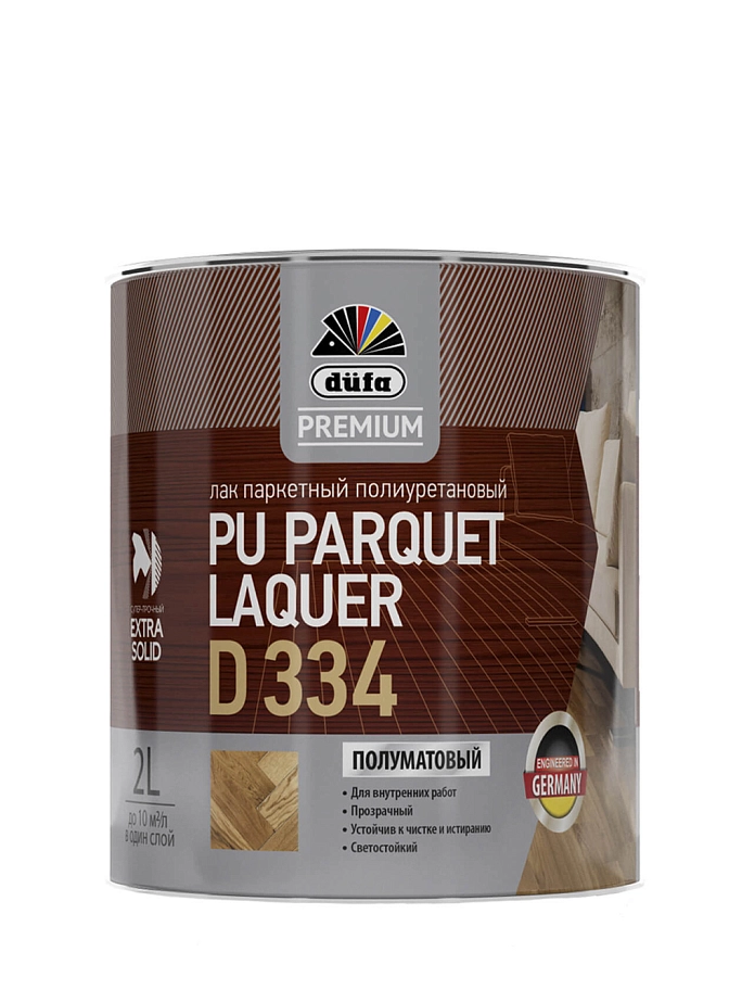 Лак паркетный полиуретановый Dufa Premium PU Parquet Laquer D334 полуматовый 0,75 л