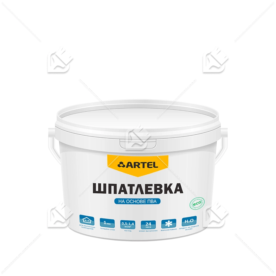 Шпатлевка на ПВА 3кг ведро (Артель)