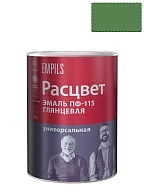 Эмаль ПФ-115 универсальная алкидная Расцвет глянцевая зеленая 0,9кг