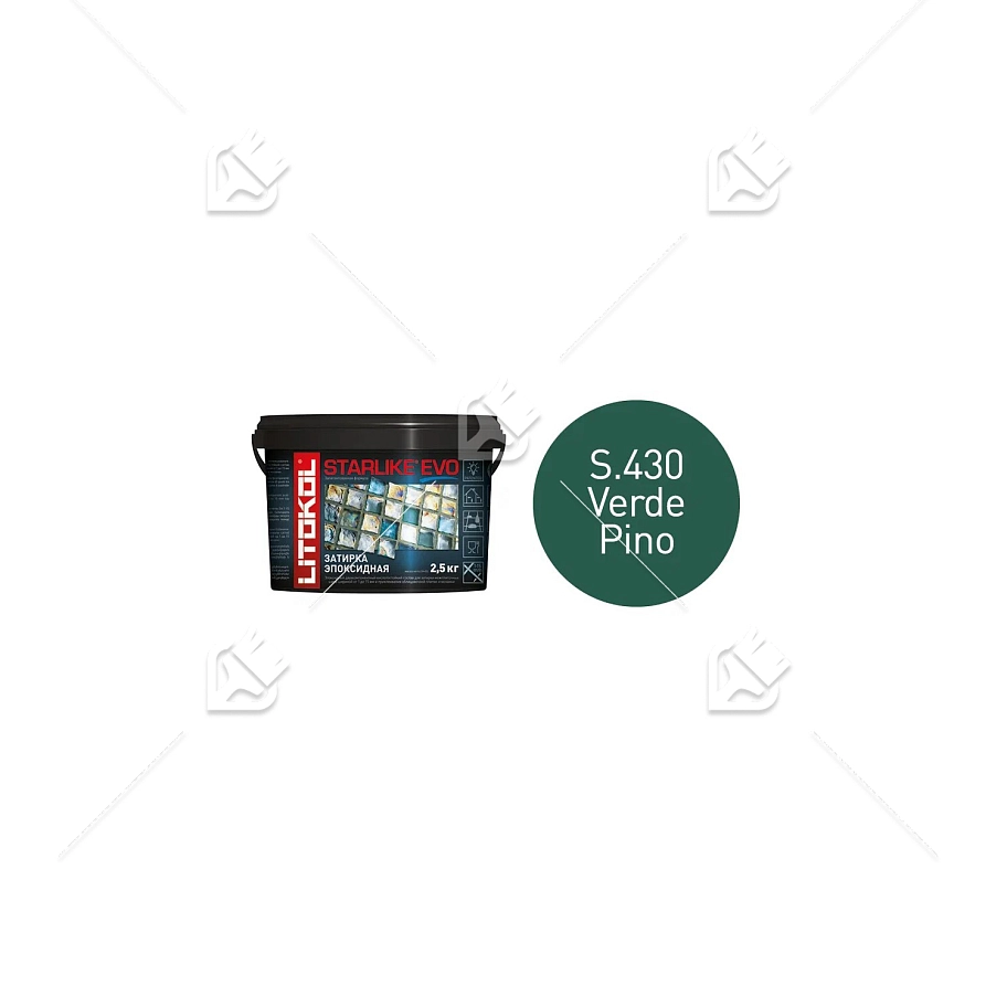 Затирка эпоксидная Litokol Starlike Evo S.430 зеленая хвоя 2,5 кг.