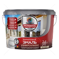 Эмаль универсальная акриловая Profilux Professional матовая база 1 белая 0,9 кг.