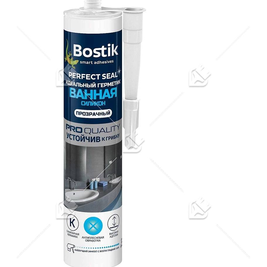 Герметик силиконовый для ванной Bostik Perfect Seal прозрачный 280 мл.
