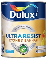 Краска для кухни и ванной латексная Dulux Ultra Resist матовая база BW 1 л.