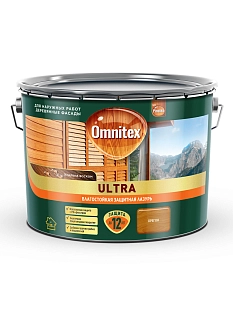 Пропитка декоративная для защиты древесины Omnitex Ultra AWB полуглянцевая орегон 9 л