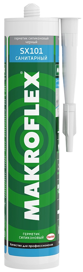 Герметик силиконовый санитарный Makroflex SX101 черный 290 мл