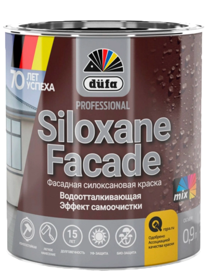 Краска фасадная акрил-силоксановая Dufa Premium Siloxane база 1 0,9 л.