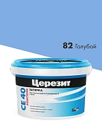 Затирка для швов до 10 мм водоотталкивающая Церезит СЕ 40 Аквасатик 82 голубая 2 кг