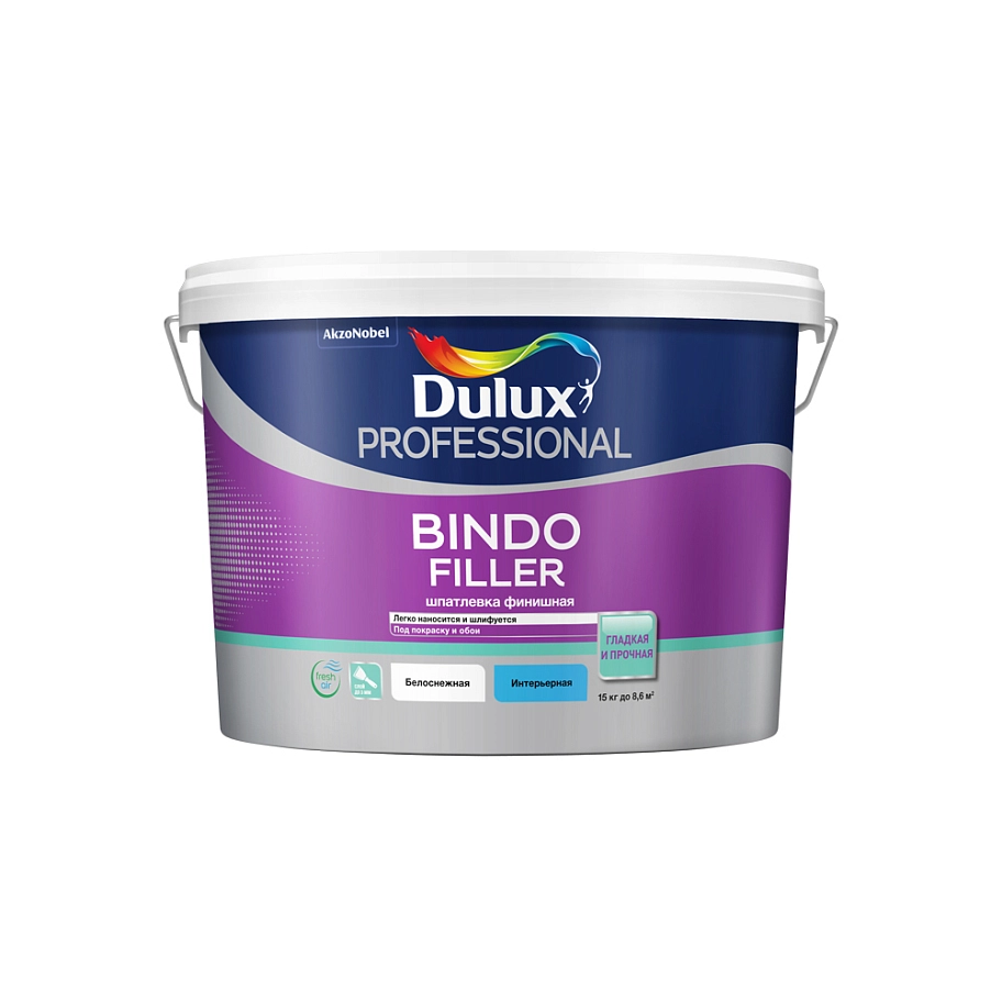Dulux Professional Bindo Filler/ Дюлакс Профешнл Биндо Филлер Шпатлевка для стен и потолков финишная