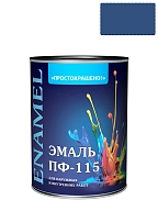 Простокрашено Эмаль ПФ-115 (синяя 0,9 кг)
