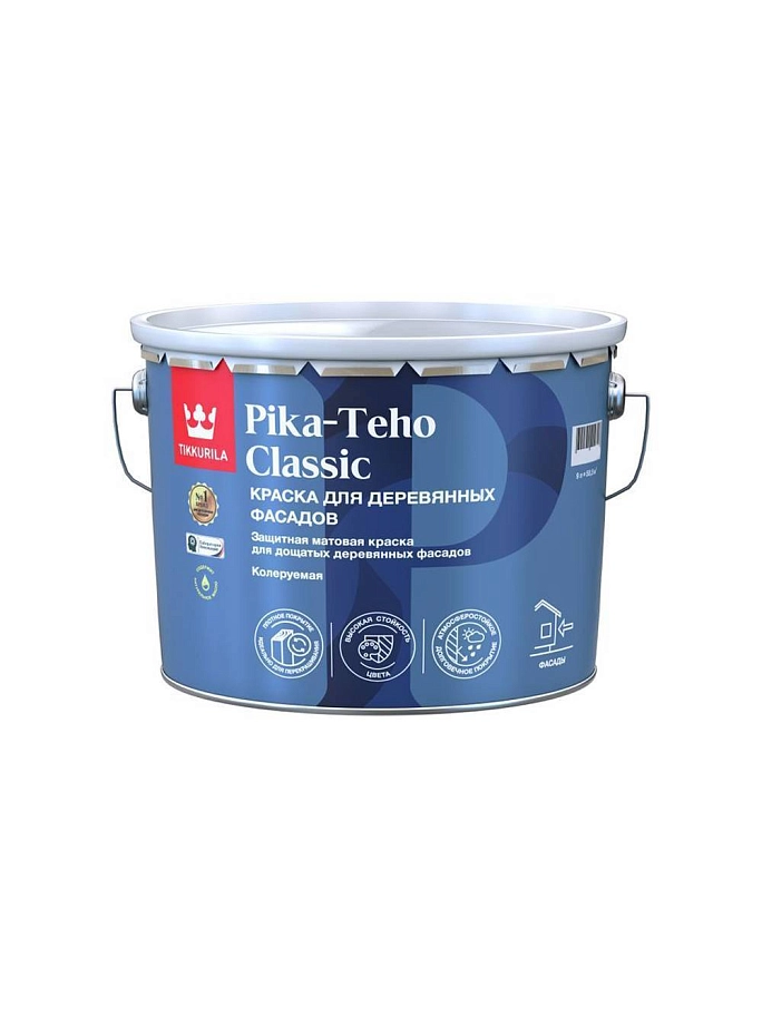 Краска для деревянных фасадов Tikkurila PIKA-TEHO CLASSIC C матовая 9л