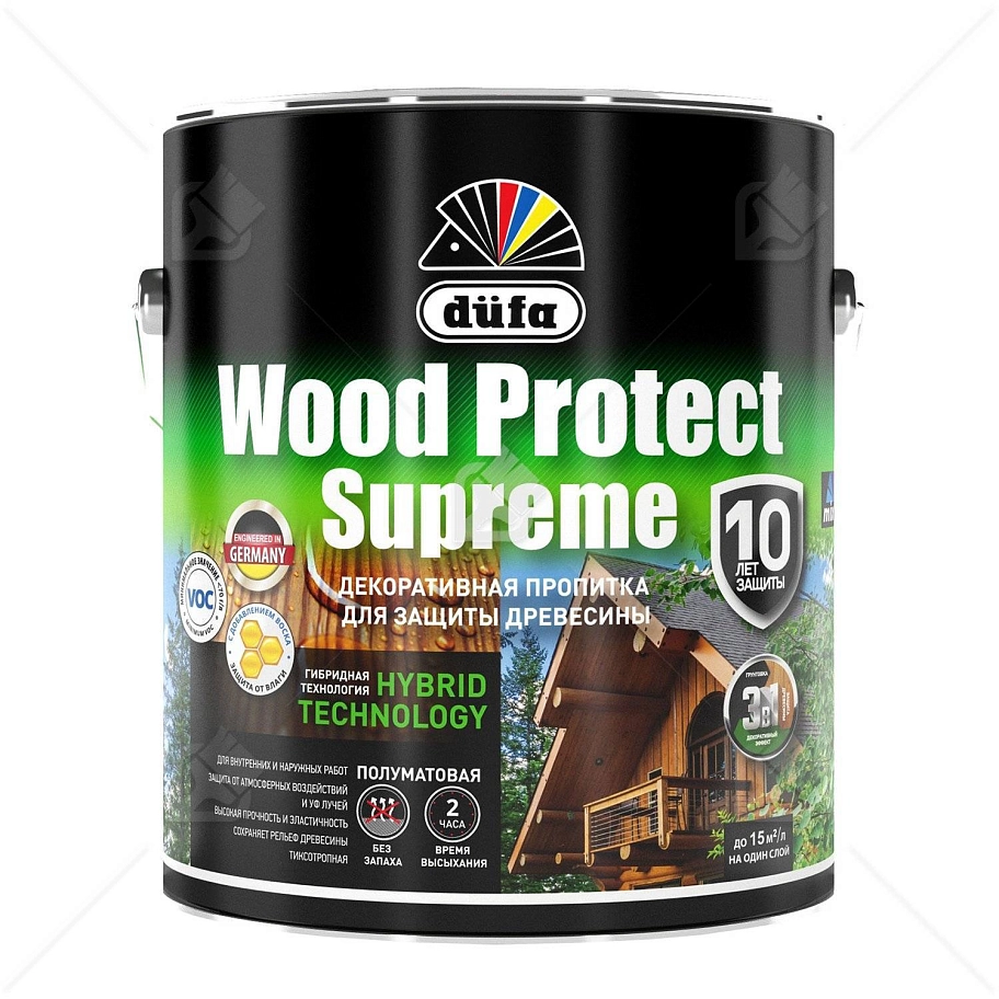Пропитка декоративная для защиты древесины Dufa Wood Protect Supreme орех 2,5 л