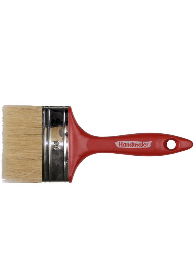 Handmaler Red / Хэндмалер Красный Кисть плоская светлая смешанная щетина пластиковая ручка