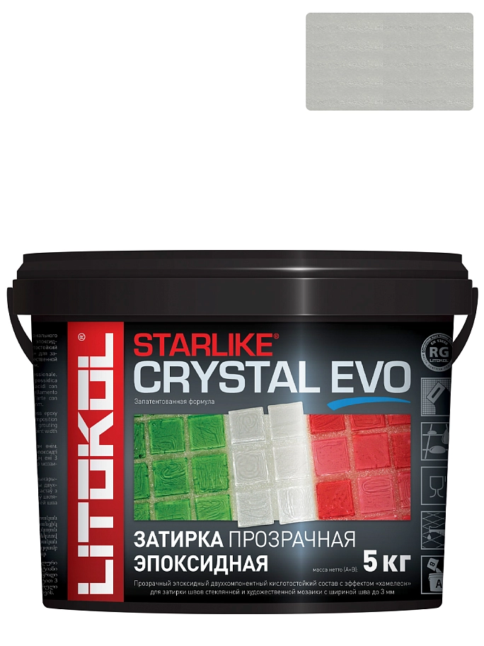 Затирка эпоксидная Litokol Starlike Evo S.700 прозрачный 5 кг.