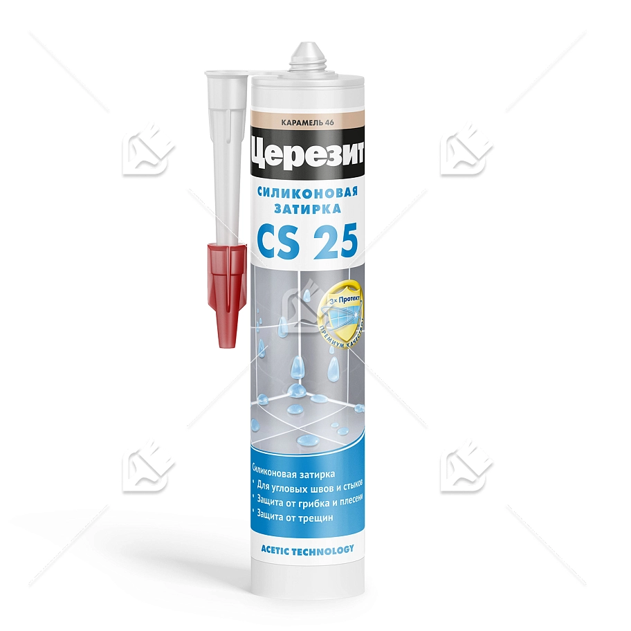 Герметик-затирка силиконовая противогрибковая Церезит CS 25 46 карамель 280 мл