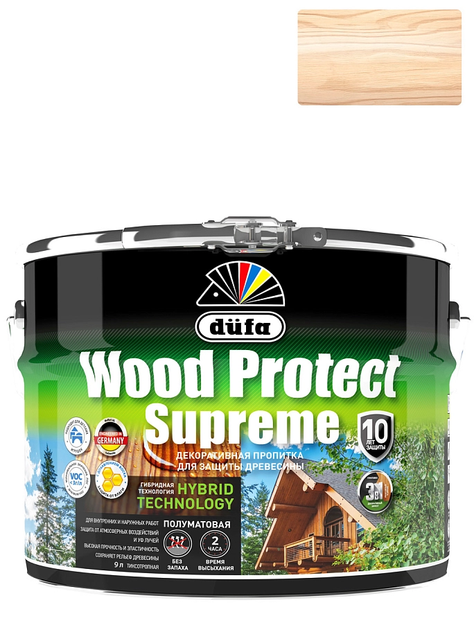 Dufa Wood Protect Supreme Пропитка декоративная для защиты древесины