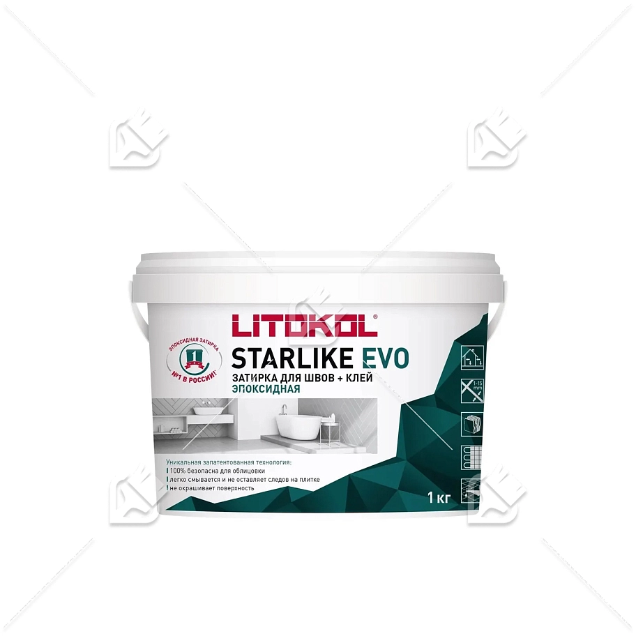 Затирка эпоксидная Litokol Starlike Evo S.145 черный карбон 1 кг