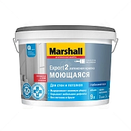 Краска для стен и потолков латексная Marshall Export-2 глубокоматовая база BC 9 л.
