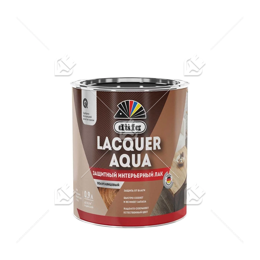 Лак LACQUER AQUA интерьерный (0,9 л. п/глянц.) Dufa