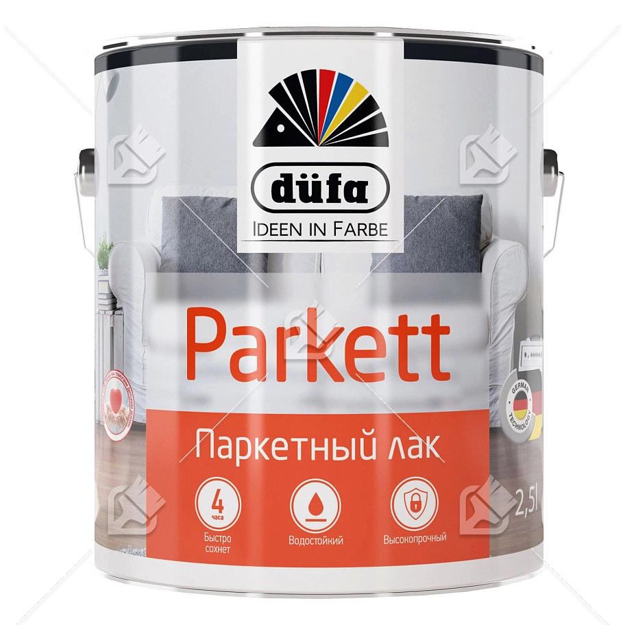 Dufa Лак PARKETT паркетный полуматовый 750мл